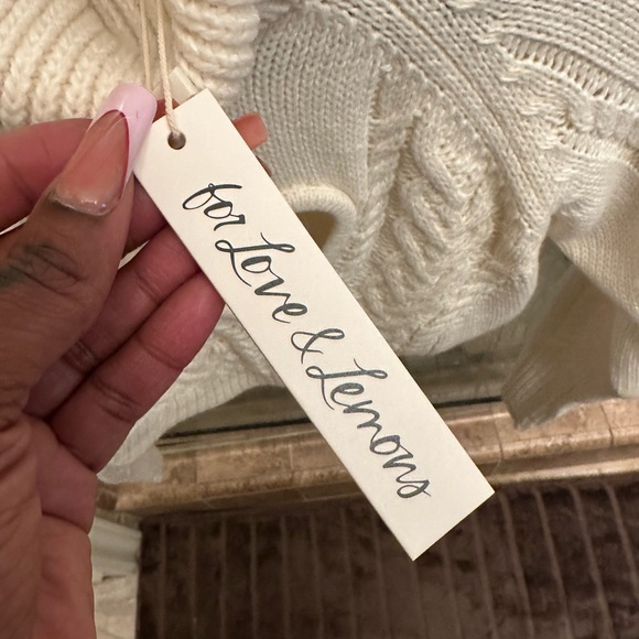 New💕For Love &Lemons Vera Cropped cutout sweater 💕 - Picture 5 of 11